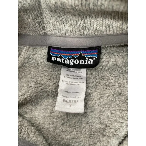 Patagonia Better Sweater 1/4 Zip Quarter Fleece Jacket Natural Feather Grey Sz M - Picture 4 of 4
